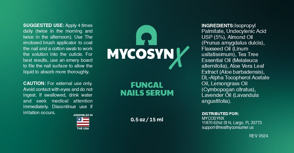 MycosynX Supplement Facts label